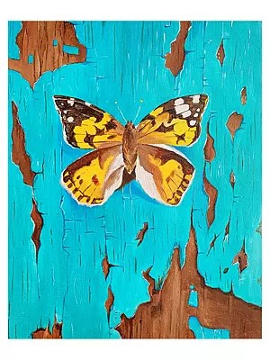 Vibrancy with Butterfly | Acrylic on Canvas | By Swati Tripathi