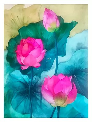 Bliss in The Pond | Watercolor on Canvas | By Swati Tripathi