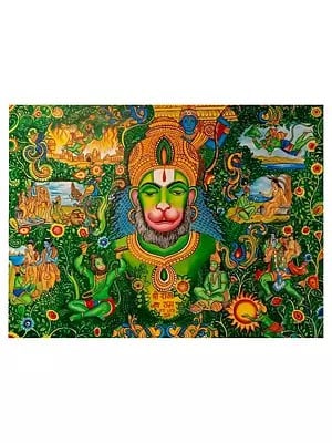 Ramayana Story | Acrylic On Canvas | By Sarans Guruvayur