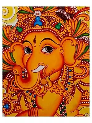 Lord Ganesha | Acrylic On Canvas | By Sarans Guruvayur