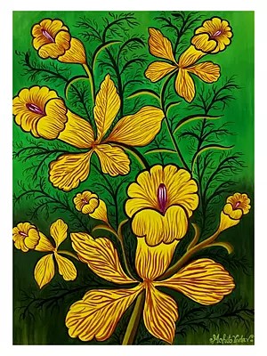 Beautiful Blooming Flowers | Acrylic On Paper | By Mohit Yadav