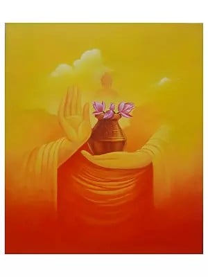 Blessings Of Buddha | Acrylic On Canvas | By Priyaranjan