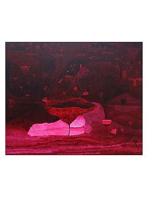 Whispers Of Red | Acrylic On Canvas | By Aman Kumar Bavariya