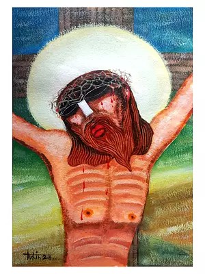 Good Friday - Christ Jesus | Acrylic On Paper | By Tuhin Rakshit