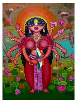 Bharat Mata | Acrylic On Canvas | By Tuhin Rakshit