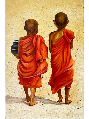 Child Monk | Acrylic On Canvas | By Maliya Pandey