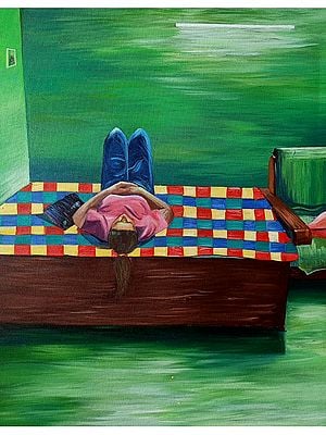 Alone At Home | Acrylic On Canvas | By Nishtha Jain