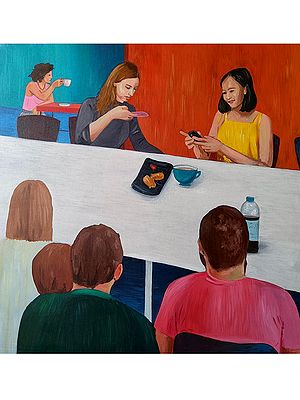 Social Media Life | Acrylic On Canvas | By Nishtha Jain