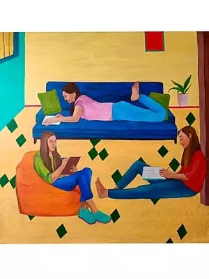 Everyone Is Busy | Acrylic On Canvas | By Nishtha Jain