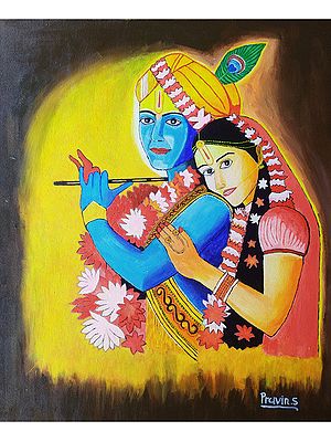 Radhe Krishna | Acrylic On Canvas | By Pravin Sharma
