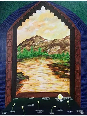 Nature Behind The Door  | Acrylic On Canvas | By Rashmeet Kaur