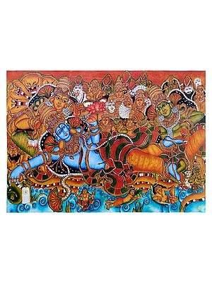 Ananthasayanam - Lord Vishnu | Acrylic On Canvas | By Geethu Suresh