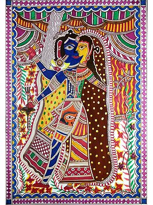 Sri Radhe Krishna | Water Color On Sheet | By Mayank