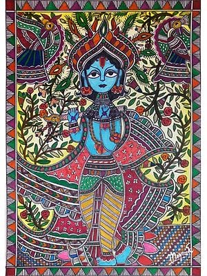 Shri Krishna | Water Color On Sheet | By Mayank