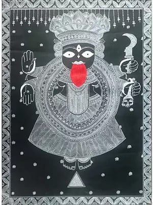 Das Mahavidya : Maa Kali | Art Silk On Paper | By Sonam Mishra