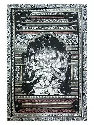 Panchamukhi Lord Shiva | Watercolor On Handmade Sheet | By Jayadev Moharana