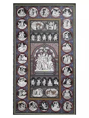 Story Of Lord Krishna | Watercolor On Handmade Sheet | By Jayadev Moharana