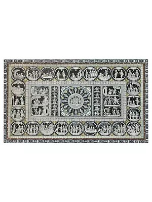 A Glance Of Ramayana | Watercolor On Handmade Sheet | By Jayadev Moharana