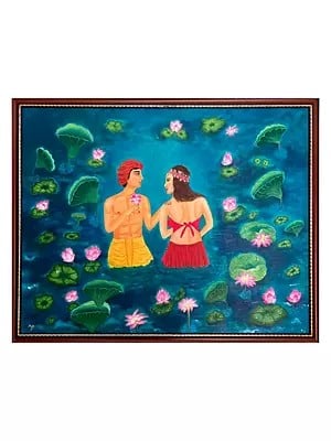 The Expression Of The Emotions - Couple | With Frame | Acrylic On Canvas | By Ruchi Gupta