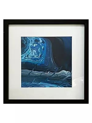 Abstract Of Waterfall | With Frame | Acrylic On Canvas | By Ruchi Gupta