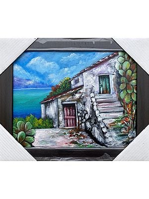 Old House  | Acrylics On Canvas | With Frame  | By Jashanpreet Kaur