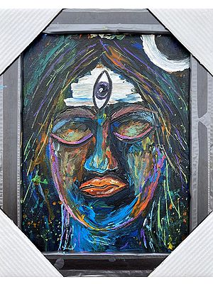 The Mahadev | Acrylics On Canvas | With Frame  | By Jashanpreet Kaur