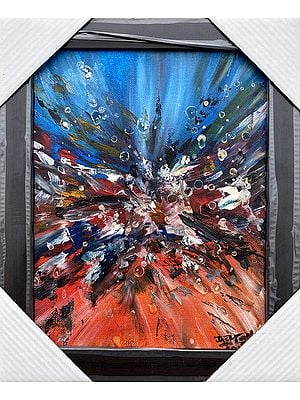 Color Blast Art | Acrylics On Canvas | With Frame  | By Jashanpreet Kaur