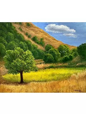 The Golden Fields | Oil On Canvas | By Somnath Harne