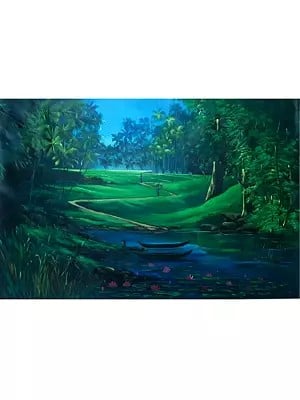 Forest from South India  | Acrylic on Canvas | By Justin Raj N