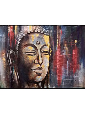 Lord Buddha - Abstract | Acrylic On Canvas | By Anant Roop Art Studio