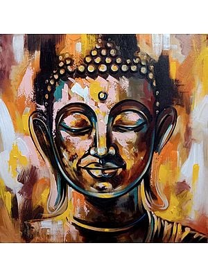 Lord Buddha In Meditation - Abstract | Acrylic On Canvas | By Anant Roop Art Studio