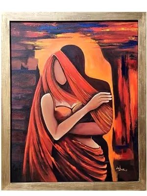 Moment Of Love | Acrylic On Canvas | By Alka Sengar | With Frame