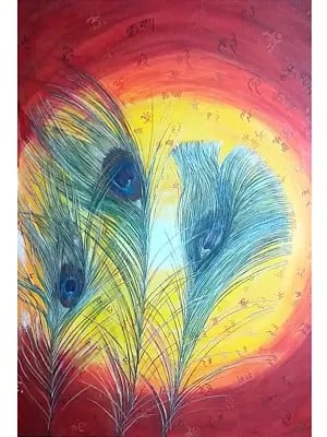 Peacock Feathers | Acrylic On Canvas | By Alka Sengar | Without Frame