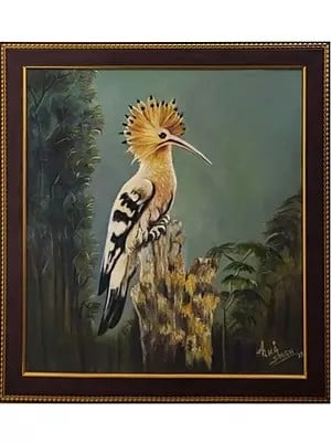 Hoopoe Bird | Oil On Canvas | By Alka Sengar | With Frame
