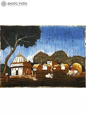 Village Scene | Batik Painting