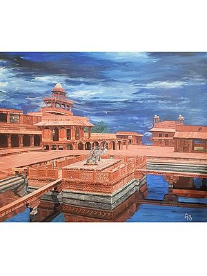 Fire For Water - Fatehpur Sikri | Acrylic On Canvas | By Avinash Kumar