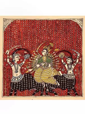 20 Arms Maa Durga Power - Mata Ni Pachedi | Madarpat Cotton | By Dilip Chitara
