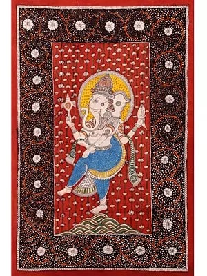 Tree Of Life Ganesh Ji - Mata Ni Pachedi | Madarpat Cotton | By Dilip Chitara