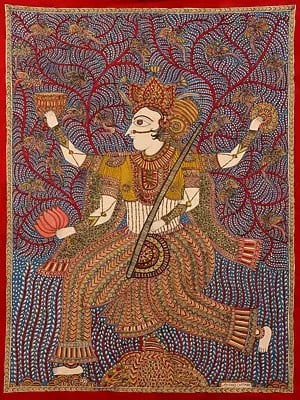 Saraswati Maa - Mata Ni Pachedi | Madarpat Cotton | By Dilip Chitara