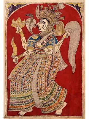 Hindu Goddess Sagat Mata - Mata Ni Pachedi | Madarpat Cotton | By Dilip Chitara