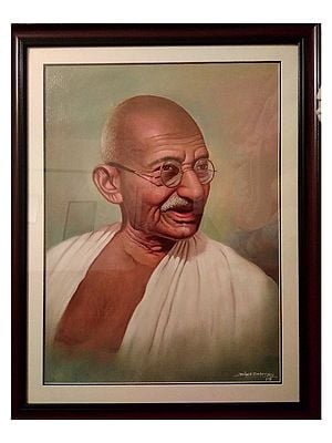Mahatma Gandhi Ji | Oil On Canvas | By Dinesh Attry | With Frame