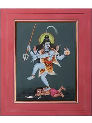 Dancing Shiva | Watercolor Painting