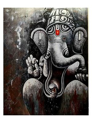 Lord Shree Ganesha | Acrylic On Canvas | By Gulpasha