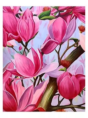 Huge Lotus Flowers | Acrylic On Canvas | By Gulpasha