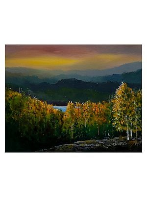Autumn Forest : Landscape | Acrylic On Canvas | By Kshirsagar Sanjay Krishna
