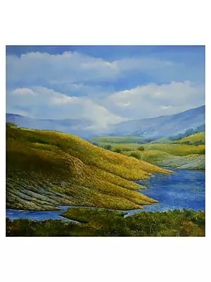 Plateau-Landscape | Oil On Canvas | By Kshirsagar Sanjay Krishna