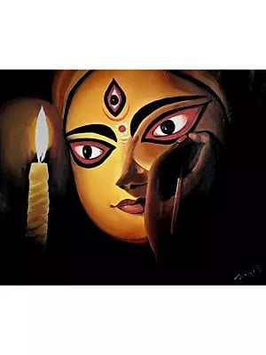 Art Of Maa Durga | Oil On Canvas  | By Souvik Hazra
