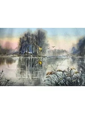 Reflection Of Morning | Watercolor On Fabriano Paper | By Ramesh Sharma