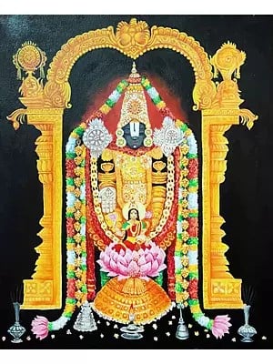 Tirupati Balaji | Acrylic On Canvas | By Suhita Banerjee