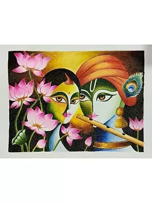 Radha-Krishna | Acrylic On Canvas | By Suhita Banerjee